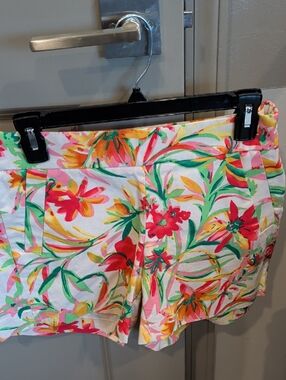 J. Crew Floral Print Shorts - Pink, Green & Yellow